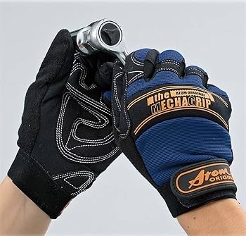 Amazon | アトム 合皮手袋 メカニックグローブ 2091-NV-L